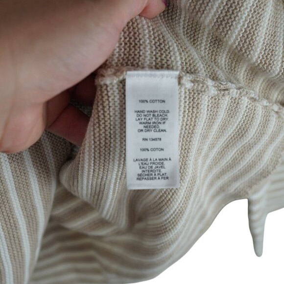 NWT Vineyard Vines Oatmeal Heather Stripe‎ Cotton Boatneck Sweater XL - Picture 5 of 7